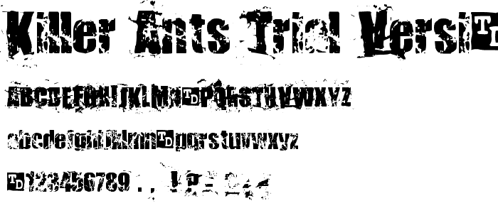 Killer Ants Trial Version font
